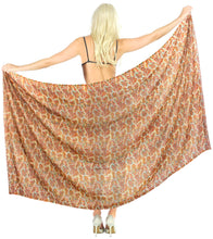 Cargar imagen en el visor de la galería, la-leela-womens-hawaiian-bikini-beach-wrap-sheer-sarong-swimming-bathing-suit-beachwear-swim-dress-pareo-cover-up-long-78x42--beige-137772