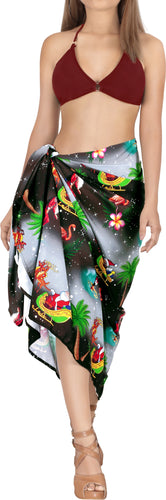 LA LEELA Christmas Hawaiian Beach Pareo Girls Sarong santa 78