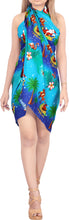 Load image into Gallery viewer, LA LEELA Christmas Bathing Towel Women Wrap Sarong santa 78&quot;X39&quot; Blue_3307