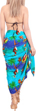 Load image into Gallery viewer, LA LEELA Christmas Bathing Towel Women Wrap Sarong santa 78&quot;X39&quot; Blue_3307