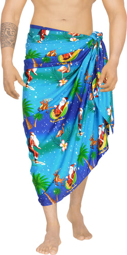 LA LEELA Christmas santa Surf Beach wear Wrap Mens towel 78