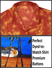 Load image into Gallery viewer, la-leela-womens-beach-casual-hawaiian-blouse-short-sleeve-button-down-shirt Pumpkin Orange_W915