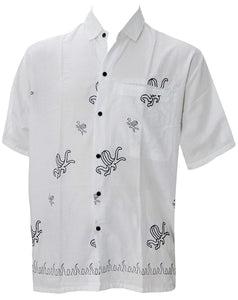 LA LEELA Men's Aloha Hawaiian Shirt Short Sleeve Button Down Casual Beach Party