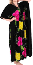Load image into Gallery viewer, Women&#39;s Beachwear Sleeveless Rayon Cover up Dress Casual Caftans Multi  Black