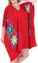 Cargar imagen en el visor de la galería, Women&#39;s Kimono Designer Sundress Beachwear Plus Size Evening Casual Cover up Red