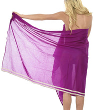 Load image into Gallery viewer, la-leela-cotton-swimsuit-cover-up-long-dress-sarong-solid-78x39-violet_2144