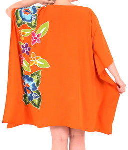 Women's Designer Sundress Beachwear Plus Evening Casual Cover ups Dress Orange