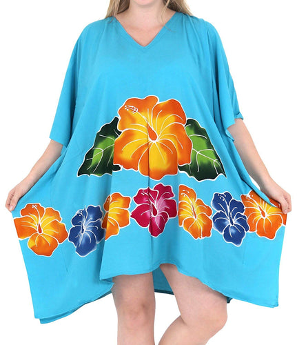 Women's Designer Sundress Beachwear Plus Size Evening Casual Cover ups Turquoise