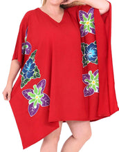 Cargar imagen en el visor de la galería, Women&#39;s Kimono Designer Sundress Beachwear Plus Size Evening Casual Cover up Red