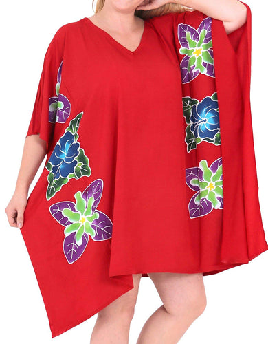 Women's Kimono Designer Sundress Beachwear Plus Size Evening Casual Cover up Red