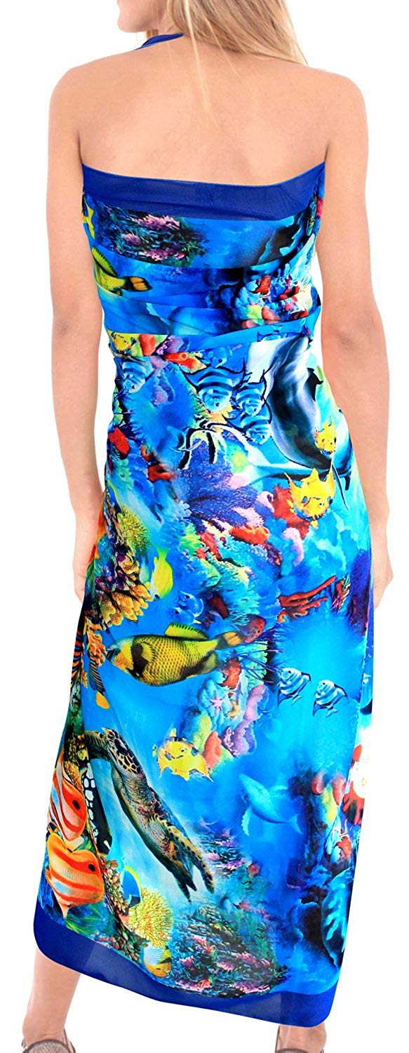 LA LEELA Women's Bikini Wrap Cover up Swimsuit Sarong Dress Jacquard ONE Size