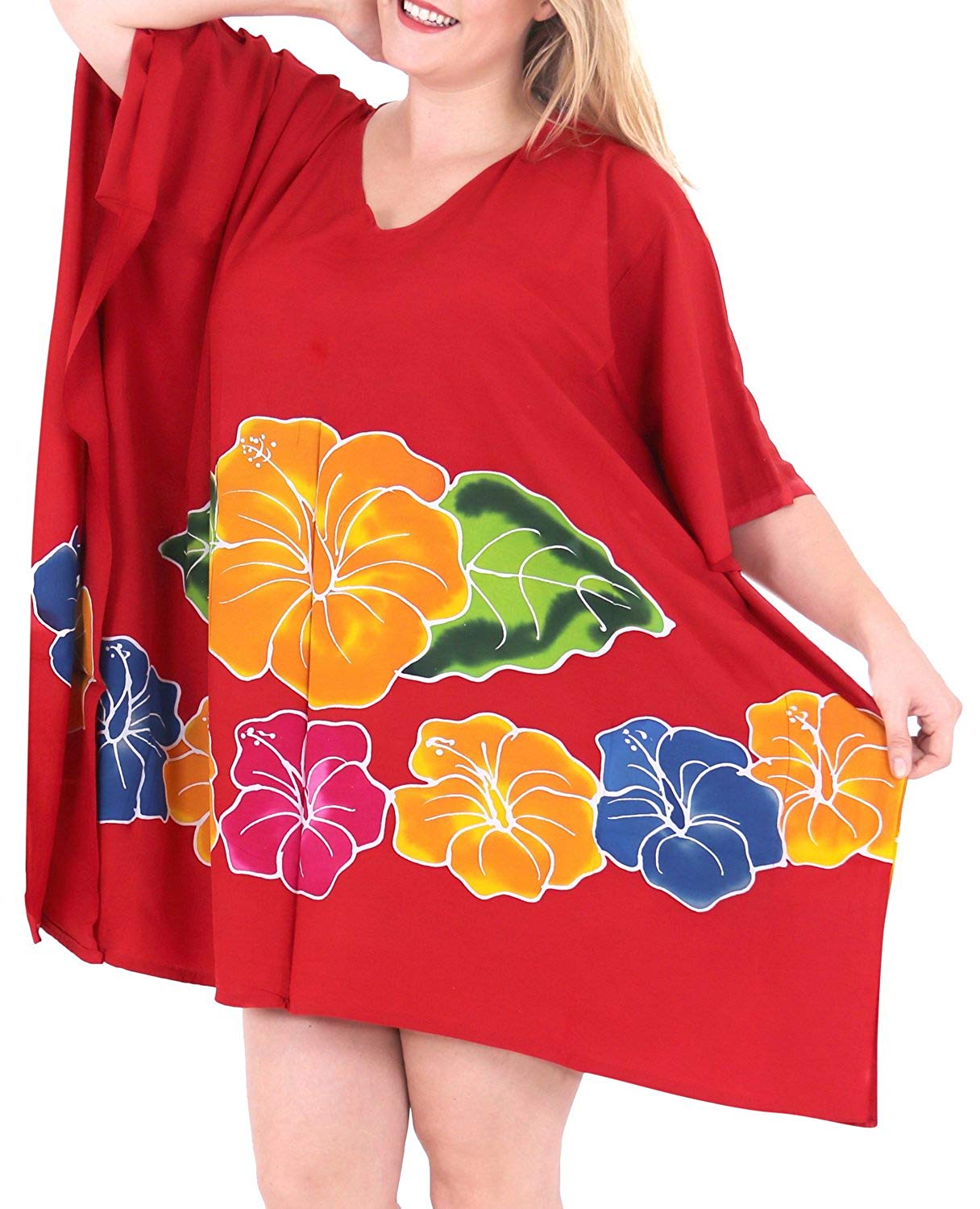 Women's Plus Size Colour Blossom Dress Swimsuit