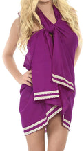 Load image into Gallery viewer, la-leela-cotton-swimsuit-cover-up-long-dress-sarong-solid-78x39-violet_2144