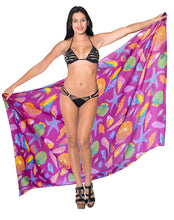 Load image into Gallery viewer, LA LEELA Women Beachwear Bikini Coverup Wrap Pareo Swimwear Sarong 25 OneSize