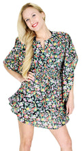 Load image into Gallery viewer, La Leela Multicolor Floral Printed Beach Swim Tube Cover up Caftan