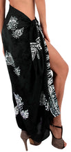 Cargar imagen en el visor de la galería, LA LEELA Women&#39;s Sarong Dress Coverup Tie Pareo Beach Wrap Swimsuits Hand Paint