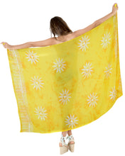 Load image into Gallery viewer, la-leela-swimwear-aloha-women-sarong-bikini-cover-up-printed-78x43-golden_4477