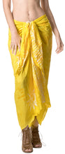 Load image into Gallery viewer, la-leela-swimwear-aloha-women-sarong-bikini-cover-up-printed-78x43-golden_4477