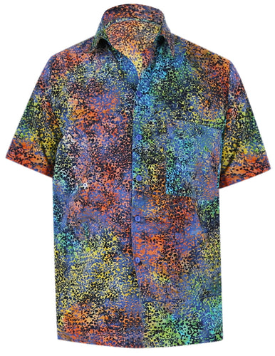 la-leela-men-casual-wear-cotton-hand-printed-blue-hawaiian-aloha-shirt-size-s-xxl