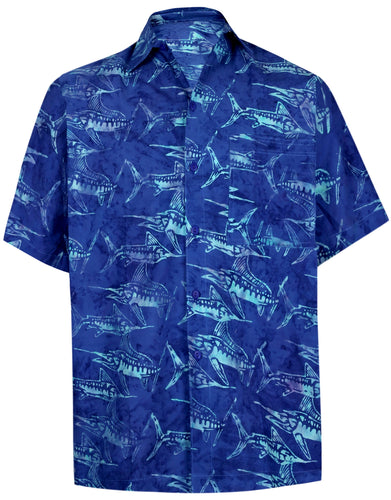 la-leela-men-casual-men-wear-summer-cotton-hand-print-batik-blue-aloha-size-s-xxl