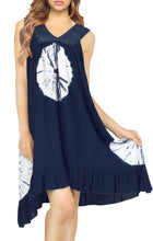 Cargar imagen en el visor de la galería, La Leela Frill Swimsuit Rayon Bikini Swimwear Cover up Sleeveless Evening Dress 