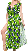 Cargar imagen en el visor de la galería, La Leela Women Long Sleeve Plus Size Swimsuit Bikini Beach Cover UPS, Green 1X