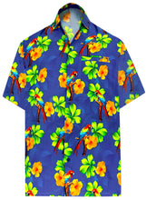 Load image into Gallery viewer, la-leela-shirt-casual-button-down-short-sleeve-beach-shirt-men-aloha-pocket-Shirt-Blue_W591