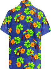 Load image into Gallery viewer, la-leela-shirt-casual-button-down-short-sleeve-beach-shirt-men-aloha-pocket-Shirt-Blue_W591