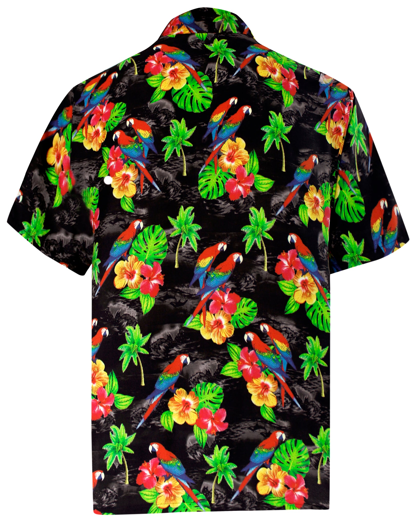 Black Pink Hawaiian Shirt, Men Black Hawaiian Shirt