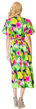 Load image into Gallery viewer, La Leela Womens Floral Beach Cover up Button Closure Evening Dress plus Caftan p