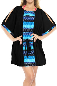 LA LEELA Kimono Beach Women's  Swimwear Swimsuit Bikini Cover up Blouse 21_PV_Bl