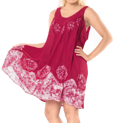 la-leela-rayon-tie-dye-casual-strapless-tank-cover-up-pink-20-plus-size-pink_a861