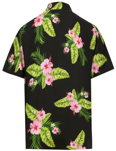 la-leela-shirt-casual-button-down-short-sleeve-beach-shirt-men-aloha-pocket-Shirt-Halloween Black_W606