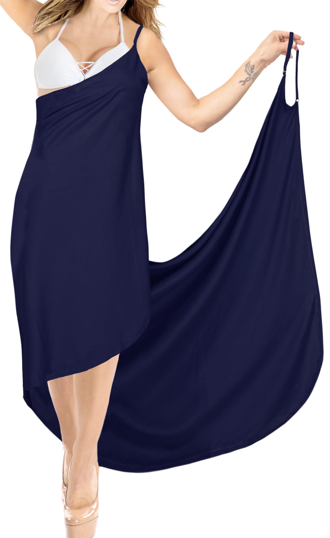 la-leela-rayon-bathing-towel-Women's-Sarong-Swimsuit-Cover-Up-Summer-Beach-Wrap-Skirt-Full-Long-Navy Blue_A299