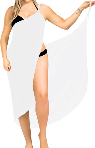 la-leela-rayon-bathing-towel-Women's-Sarong-Swimsuit-Cover-Up-Summer-Beach-Wrap-Skirt-Full-Long-Ghost White_A290