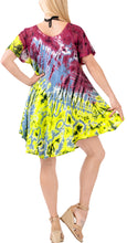 Load image into Gallery viewer, LA LEELA Rayon Tie Dye Maxi Wedding Designer Casual DRESS Beach Cover up Green_Tie Dye