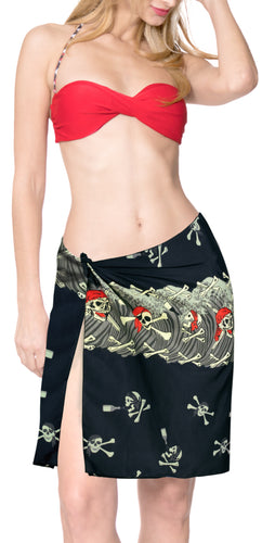 la-leela-likre-swimwear-wrap-party-girl-beach-sarong-printed-78x21-black-pirates-Print