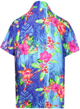 Load image into Gallery viewer, la-leela-shirt-casual-button-down-short-sleeve-beach-shirt-men-aloha-pocket-Shirt-Blue_W613