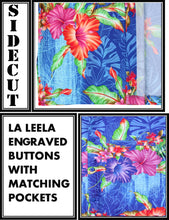 Load image into Gallery viewer, la-leela-shirt-casual-button-down-short-sleeve-beach-shirt-men-aloha-pocket-Shirt-Blue_W613