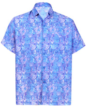 Load image into Gallery viewer, la-leela-shirt-casual-button-down-short-sleeve-beach-shirt-men-aloha-pocket-Shirt-Blue_AA4