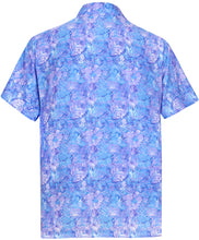 Load image into Gallery viewer, la-leela-shirt-casual-button-down-short-sleeve-beach-shirt-men-aloha-pocket-Shirt-Blue_AA4