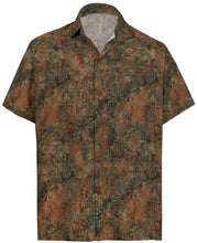 Load image into Gallery viewer, la-leela-shirt-casual-button-down-short-sleeve-beach-shirt-men-aloha-pocket-Shirt-Brown_AA5