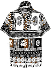 Load image into Gallery viewer, la-leela-shirt-casual-button-down-short-sleeve-beach-shirt-men-aloha-pocket-Shirt-Brown_AA105