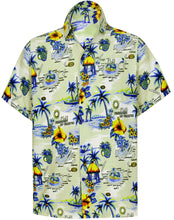 Load image into Gallery viewer, la-leela-shirt-casual-button-down-short-sleeve-beach-shirt-men-aloha-pocket-Beige_AA111