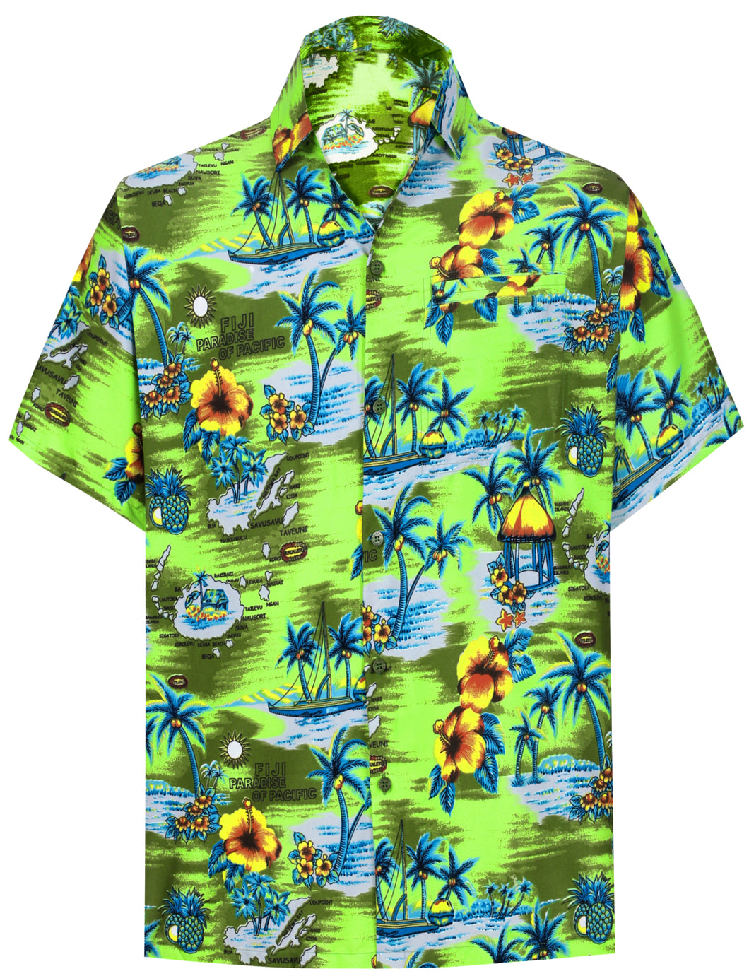 la-leela-shirt-casual-button-down-short-sleeve-beach-shirt-men-aloha-pocket-Shirt-Green_AA112