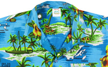 Load image into Gallery viewer, la-leela-shirt-casual-button-down-short-sleeve-beach-shirt-men-aloha-pocket-Shirt-Blue_AA113