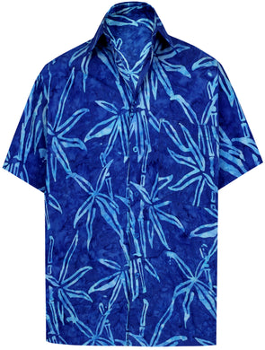 la-leela-men-casual-wear-cotton-hand-palm-tree-printed-batik-royal-blue-size-s-xxl