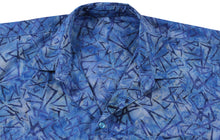 Load image into Gallery viewer, la-leela-men-casual-men-wear-summer-100-cotton-hand-printed-blue-aloha-size-s-xxl