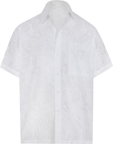 la-leela-men-casual-wear-cotton-hand-batik-floral-printed-white-hawaiian-shirt-size-s-xxl