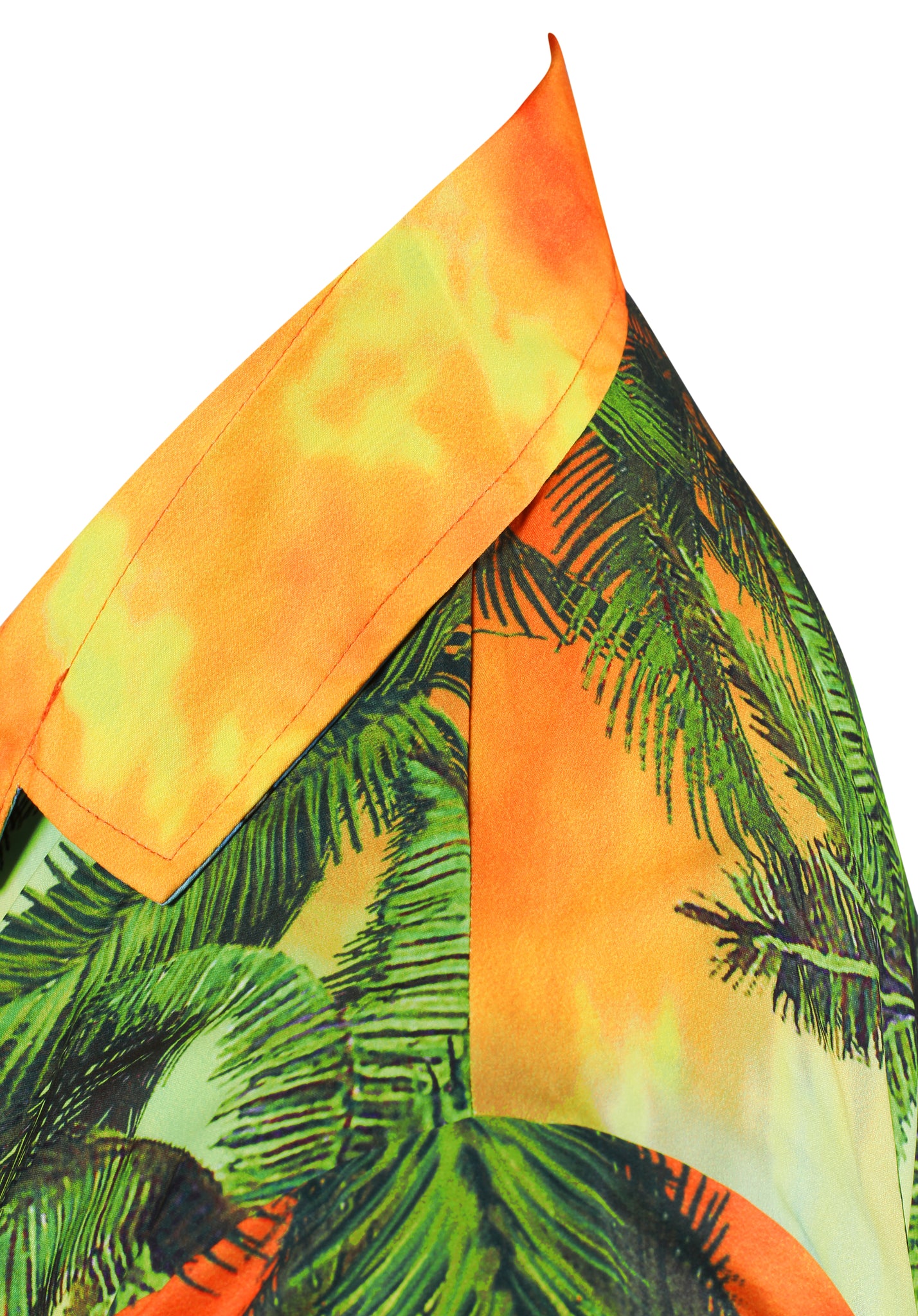 LA LEELA Men's Casual Beach hawaiian Shirt Aloha Tropical Beach front  Pocket Short sleeve Orange